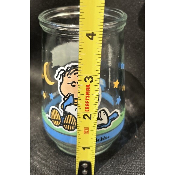 Set of 2 Welchs VTG 1994 Looney Tunes & 2001 Peanuts Jelly Jars Drinking Glasses - Picture 9 of 10